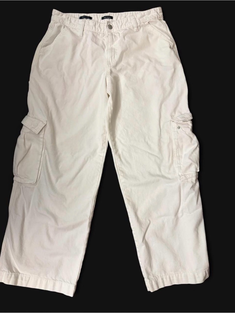 Wild Fable White Mid-Rise Baggy Cargo Pants Size 12